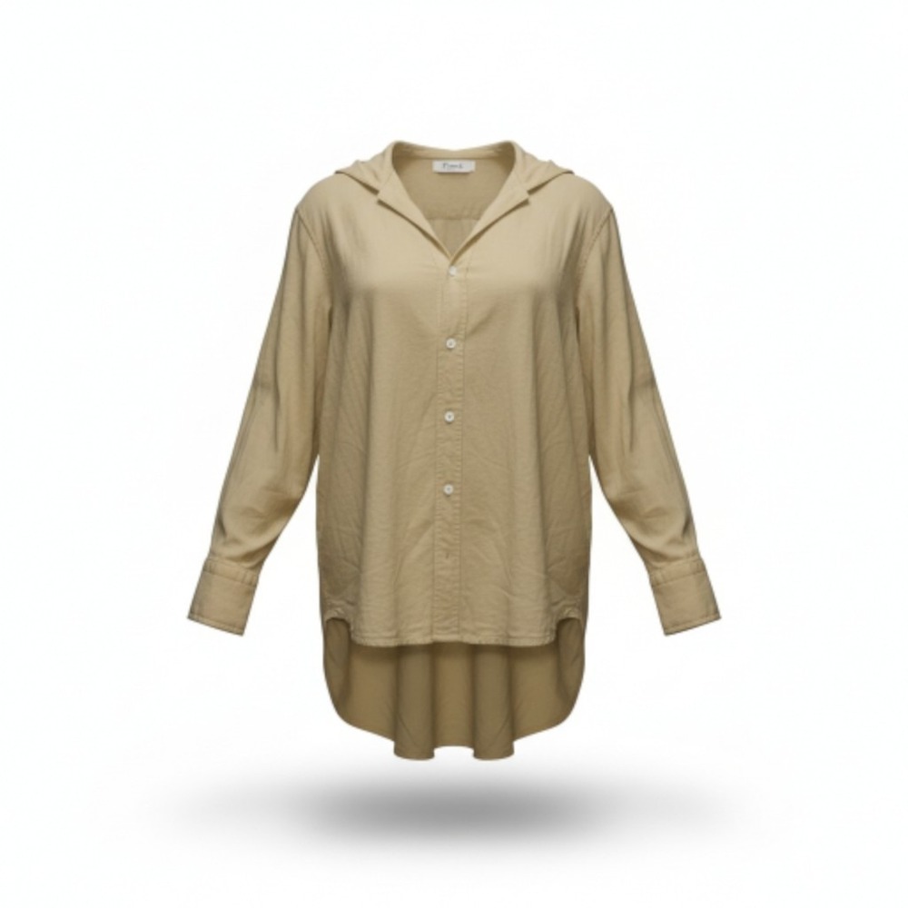 Frank & Eileen "Eileen" Tan Button Up Longsleeve Shirt‎ Top Pocket Size Small